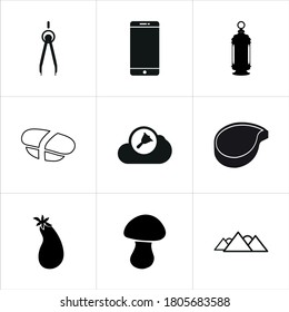 Illustration set of mixed icons isolated on white background