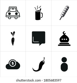 Conjunto de ilustraciones de iconos mixtos aislados en fondo blanco