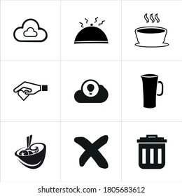 Illustration set of mixed icons isolated on white background