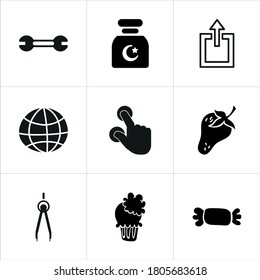 Illustration set of mixed icons isolated on white background