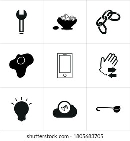 Illustration set of mixed icons isolated on white background