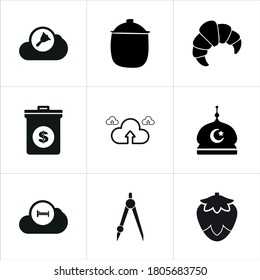 Illustration set of mixed icons isolated on white background