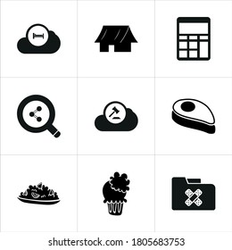 Illustration set of mixed icons isolated on white background