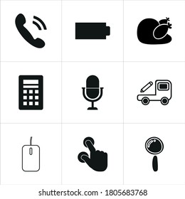 Illustration set of mixed icons isolated on white background