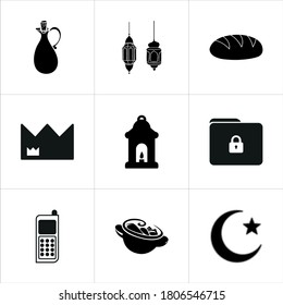 Illustration set of mixed icons isolated on white background