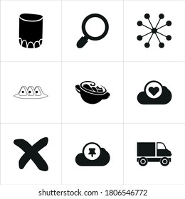 Illustration set of mixed icons isolated on white background