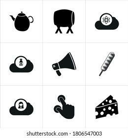 Illustration set of mixed icons isolated on white background