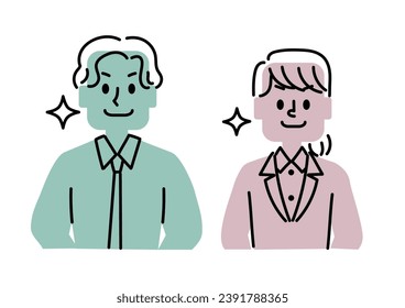 Illustration Set of Motivated Businessman