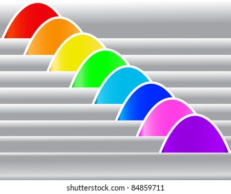illustration set multicolored sticker for text with shade