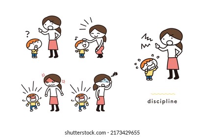 Ilustración sobre la disciplina de los niños