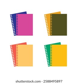 Illustration set paper unique abstract design and colorful