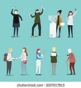 Illustration set of people vector