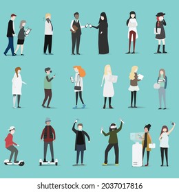 Illustration set of people vector