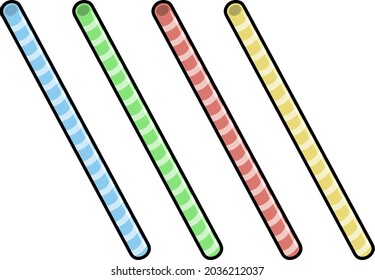 Ilustración de pajaritas plásticas