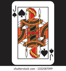 Illustration of set of playing card poker
