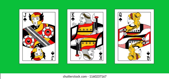 the illustration - set of the playing cards in greek style.