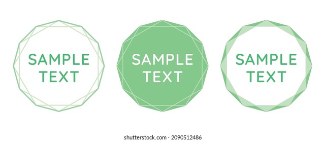 Illustration set of a polygonal frame and background material.
