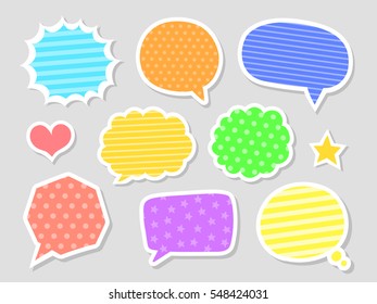 Illustration set of pop balloons