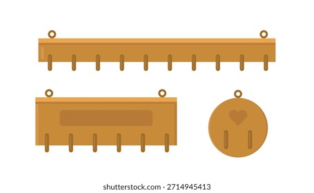 Illustration set rack coat isolated unique design abstract