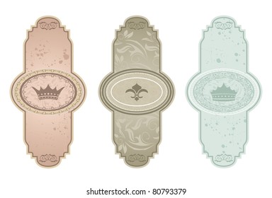 Illustration set retro vintage labels - vector