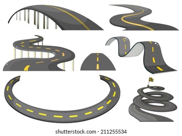 Illustration of a set of roads