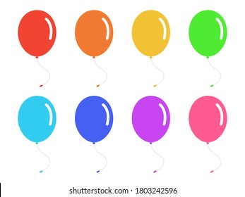 Ilustración de globos de goma.