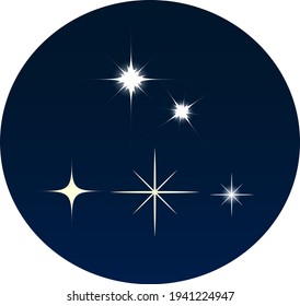 Conjunto de ilustraciones de la forma del brillo de la luz