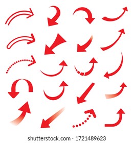 Illustration set of simple arrows