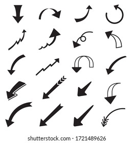 Illustration set of simple arrows