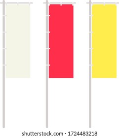 Illustration set of simple and square flag