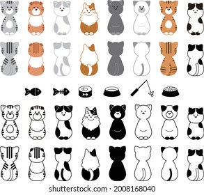 Ilustración del gato sentado