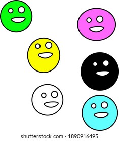 illustration of a set of smile balls