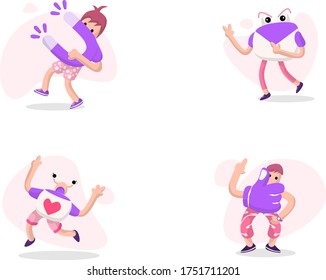 Illustration set of Social Media concepts, can be used for, landing pages, templates, UI, web, mobile applications, posters, banners, leaflets