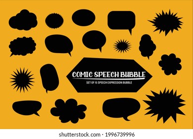 illustration set of a speech bubble, speck bubble, chatting box, pop art style, frames