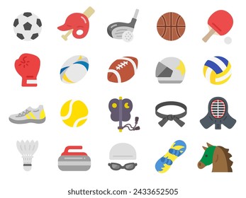 Illustration set of sports icons by discipline.