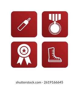 Illustration set of sports icons. Sport vector illustration