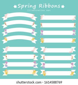 Illustration set of spring decoration