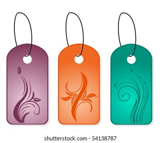 Illustration of set style bookmark designs. Vector