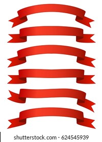 illustration set of stylish ribbons; design elements