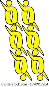 Darstellung eines Satzes von Symbolen