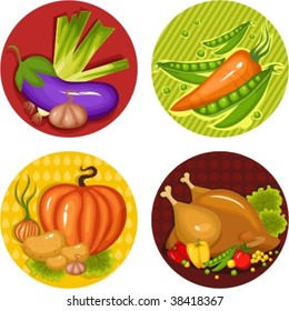 Illustration Set Of A Thankgiving Icons