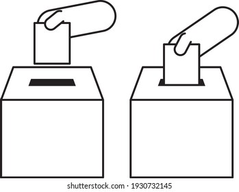 Illustration set that can be used for elections, applications, lottery, lottery, etc.