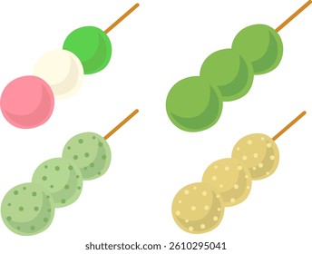 Illustration set of three dumplings 2