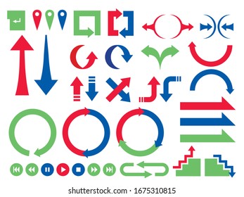 Illustration set of various arrows.
It can be used as a point for advertising and cards.
Version without sample text.