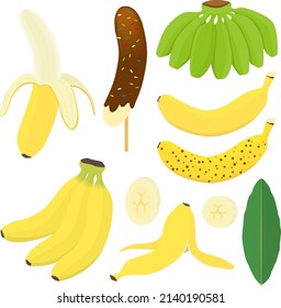 Ilustración de varios plátanos
