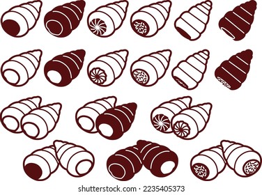Illustration set of various coronet