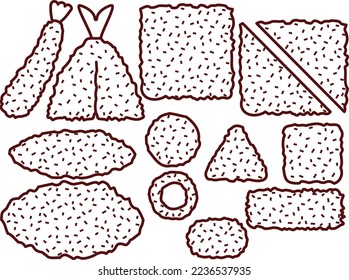 Illustration set of various kinds of fly