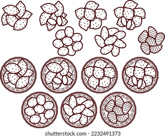 Ilustración de varias patatas