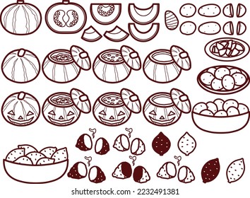 Ilustración de varias patatas