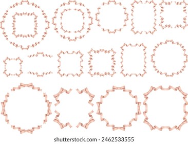 Conjunto de ilustraciones de varios marcos de cinta